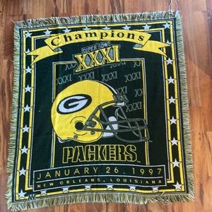 Vintage Green Bay Packers Blanket 4.5x4 feet